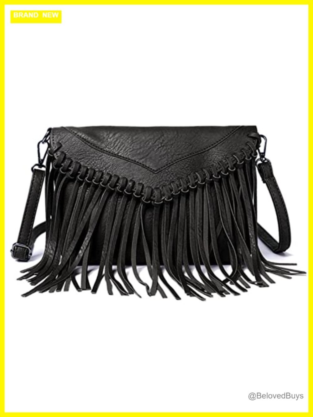 Vintage Fringe Purse Hobo Bag Vegan Leather Tassel Hippie Crossbody Shoulder Bag